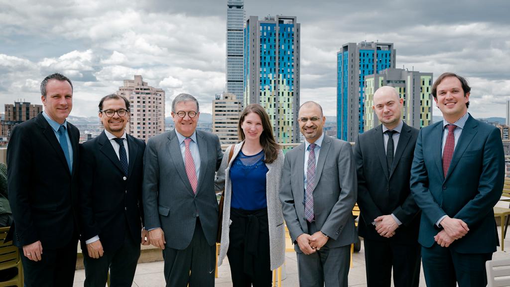 The team from the Justus Liebig University Giessen during their visit to Colombia with Pablo Navas - vice-chancellor of the Universidad de los Andes.